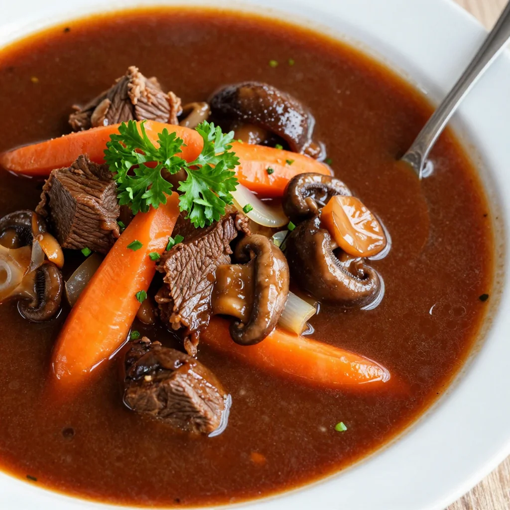 Hearty Beef and Mushroom Soup for MLK Celebration