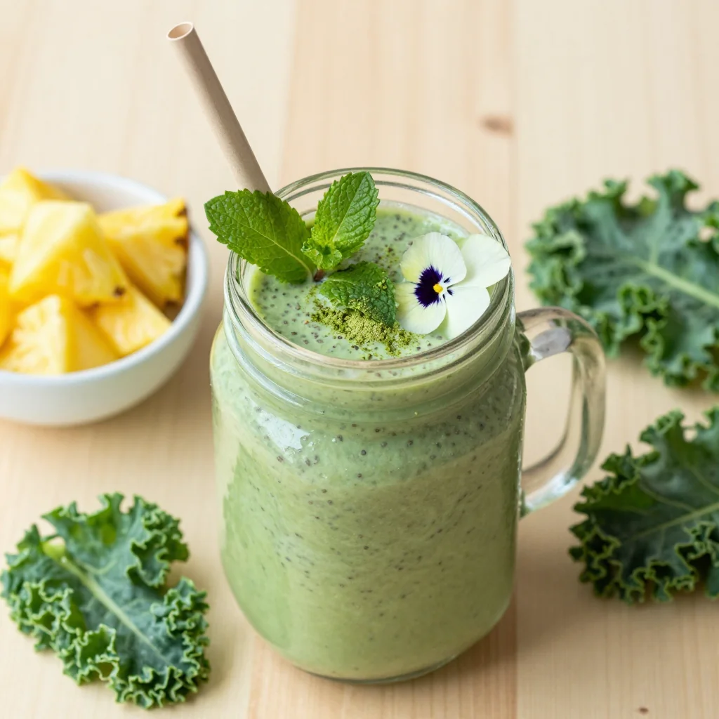 Healthy Green Goddess Smoothie for Clean Eating Goals