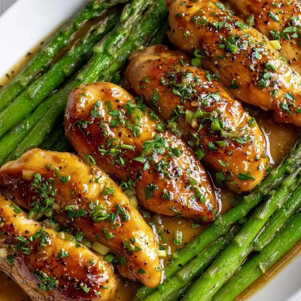 Caesar Chicken with Asparagus
