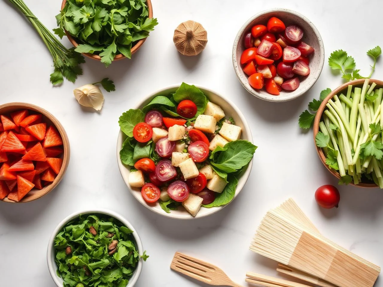 Ingredients for Caesar Salad