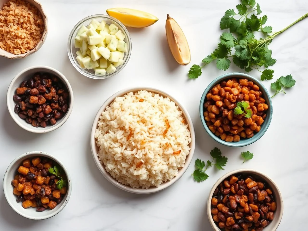 Ingredients for Cafeteria Style Mexican Rice