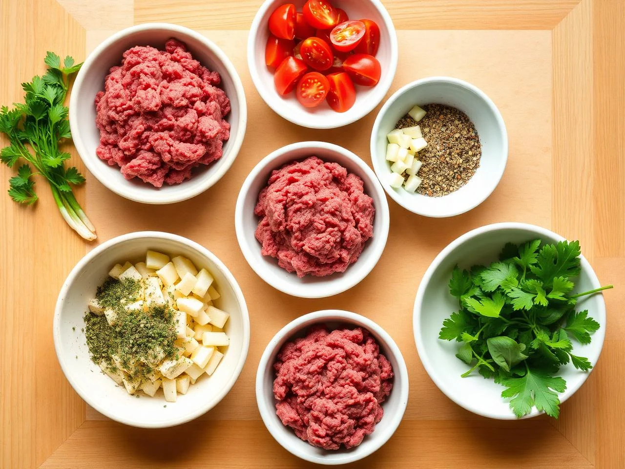 Ingredients for Cajun Beef Patties