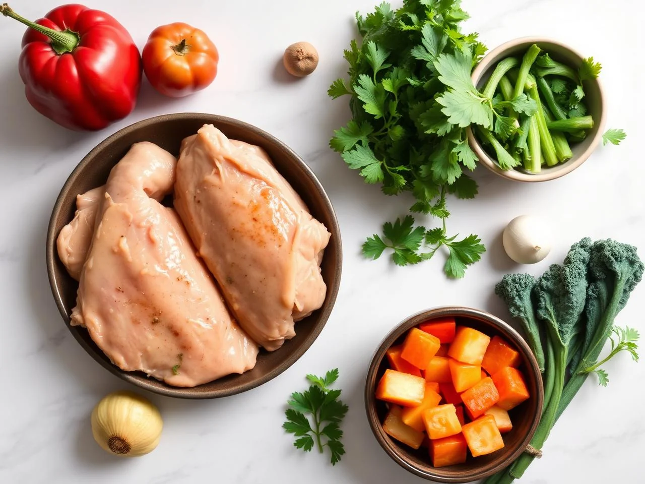 Ingredients for Cajun Chicken And Vegetables