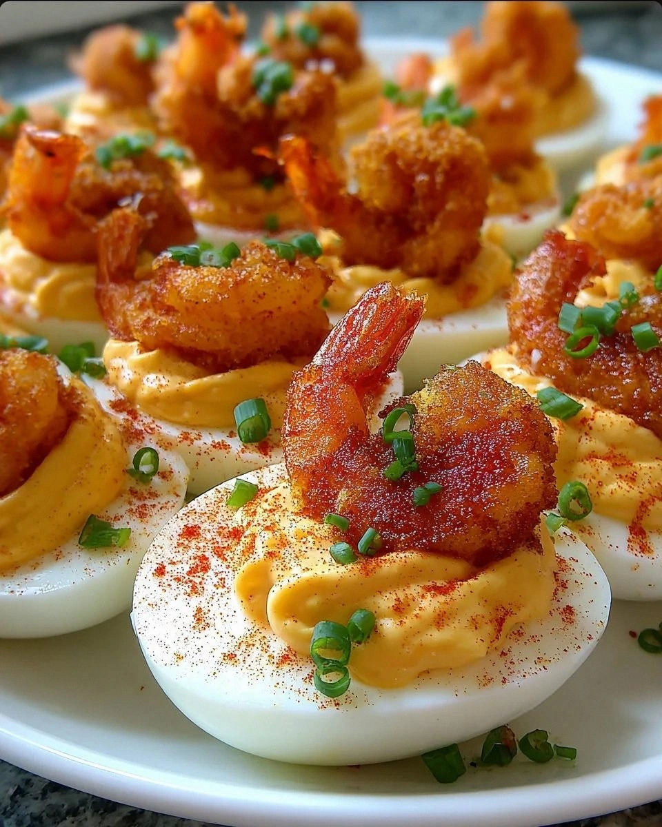 Cajun Firecrackers Shrimp Deviled Eggs