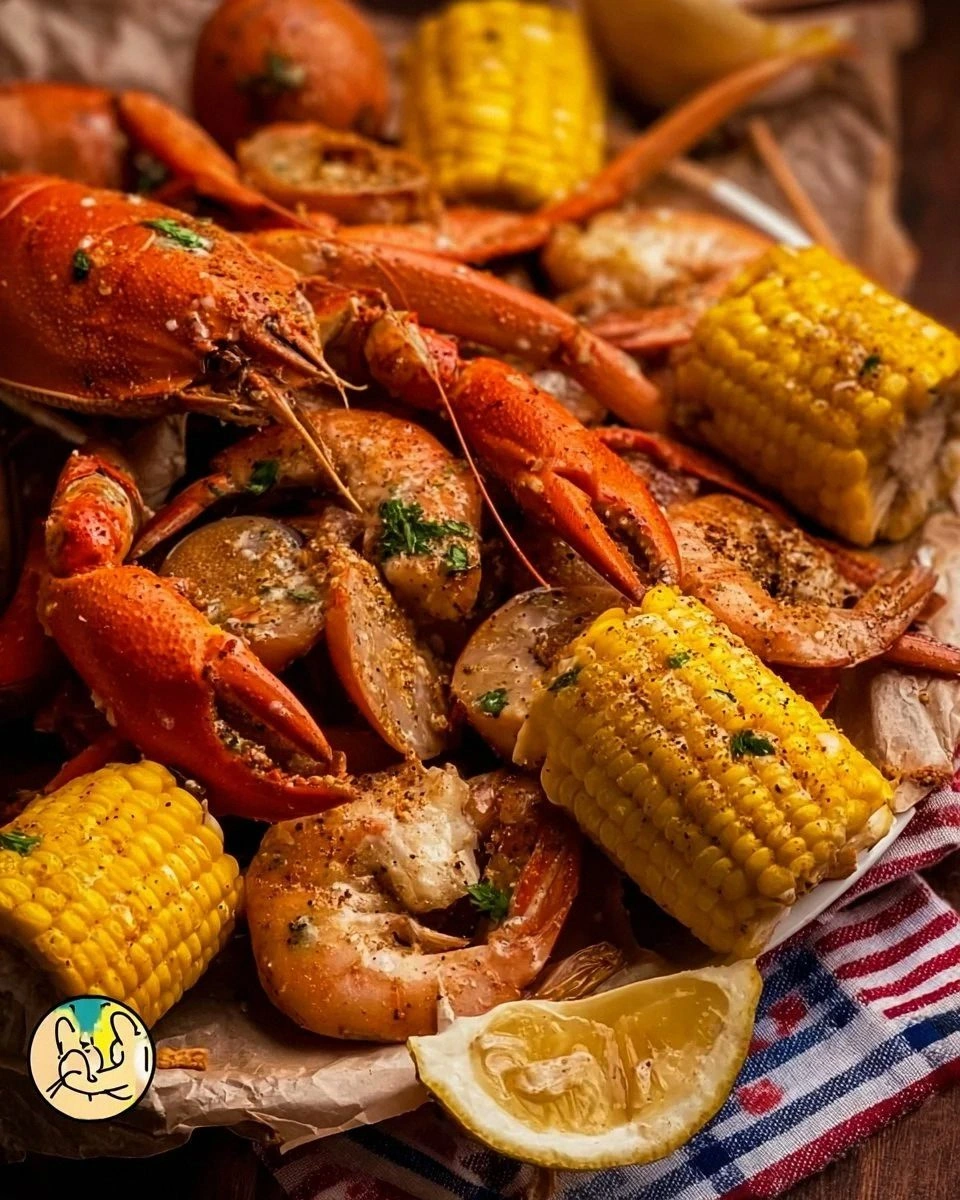 Cajun Seafood Boil with Garlic Butter Sauce