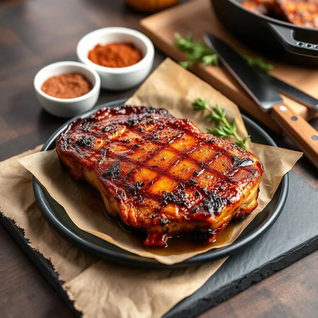 Cajun Style Blackened Pork Chops