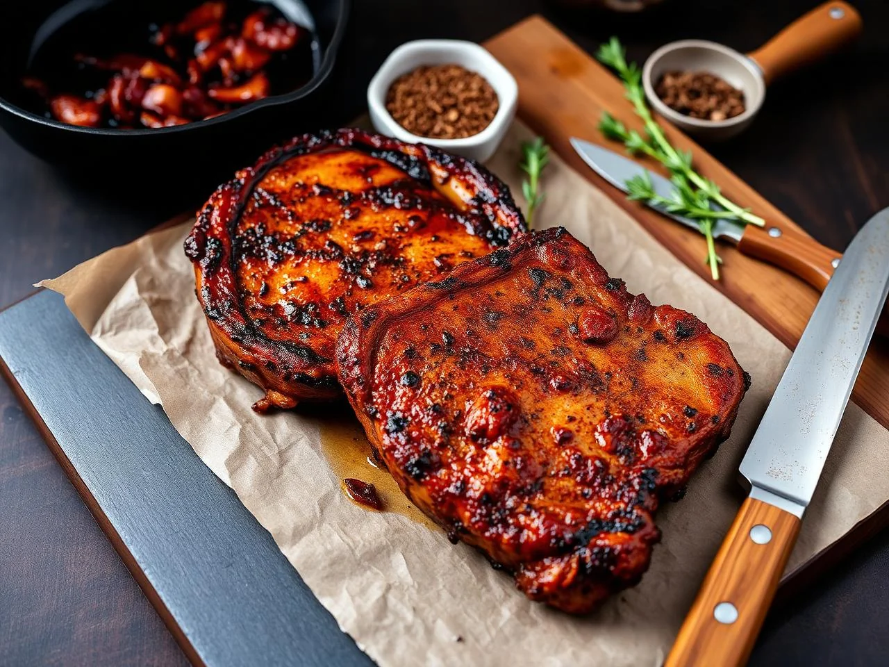 Cajun Style Blackened Pork Chops