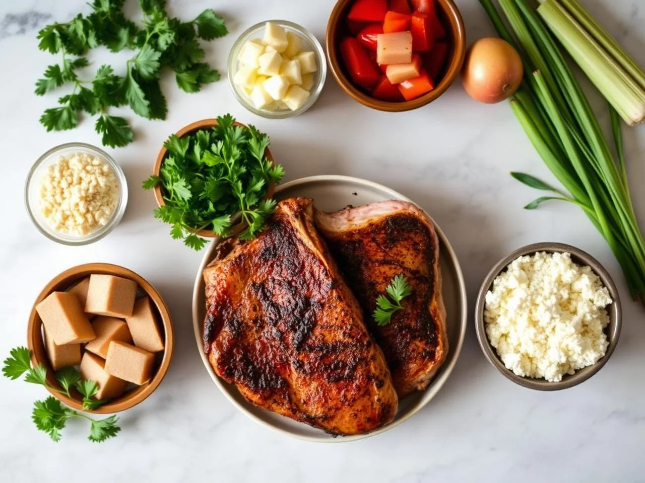 Ingredients for Cajun Style Blackened Pork Chops