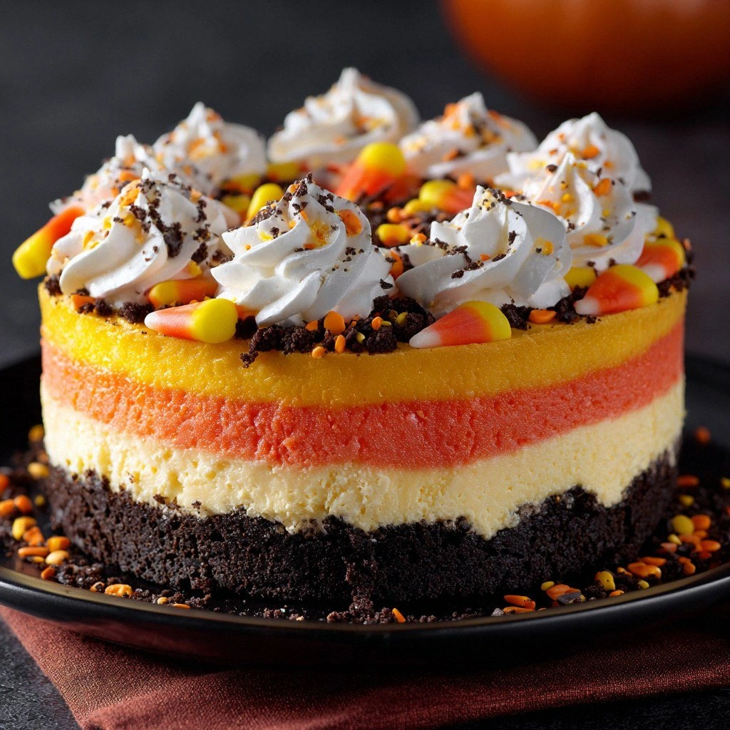 Candy Corn Cheesecake