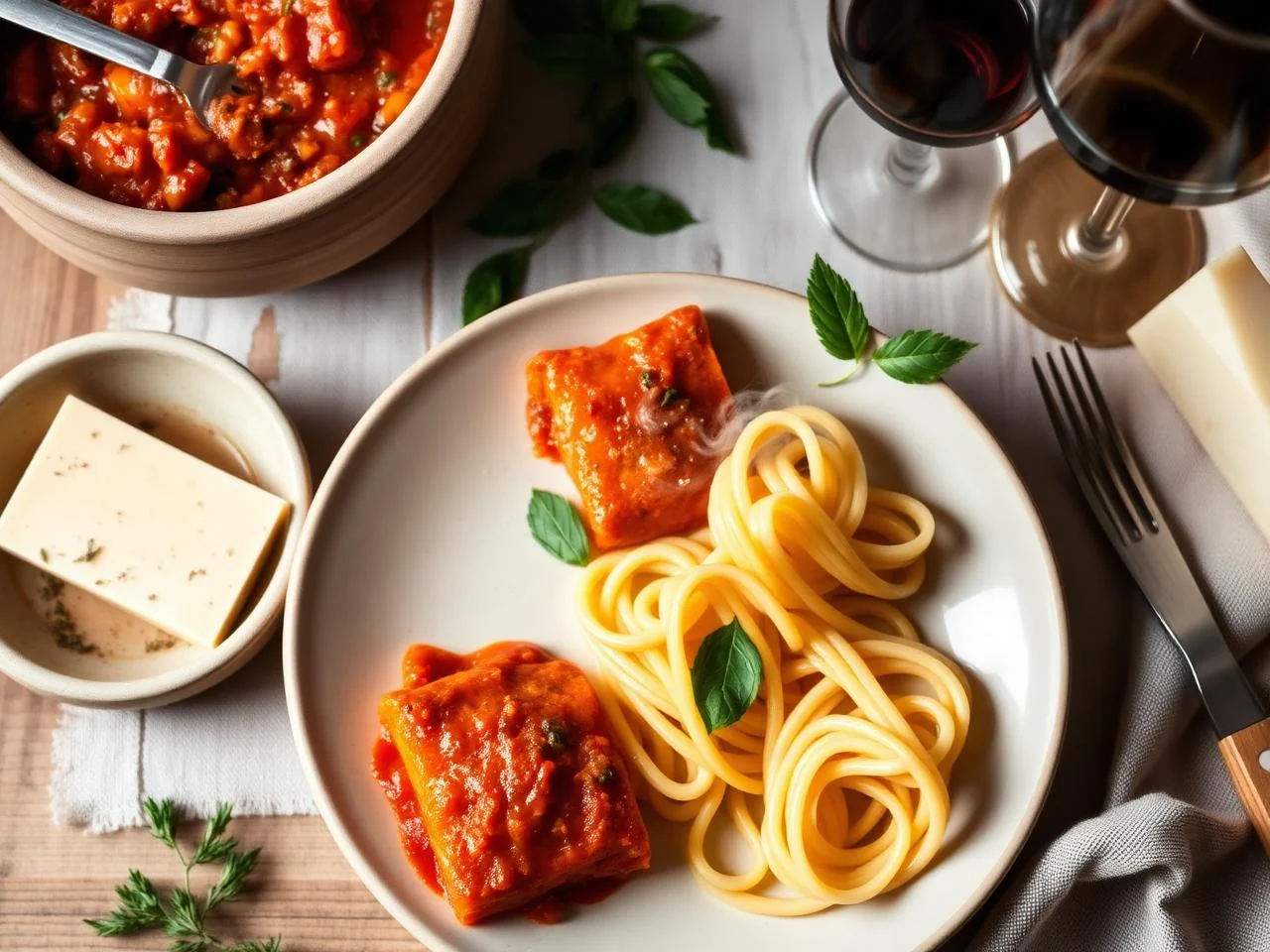 Cannelloni With Meat Sauce