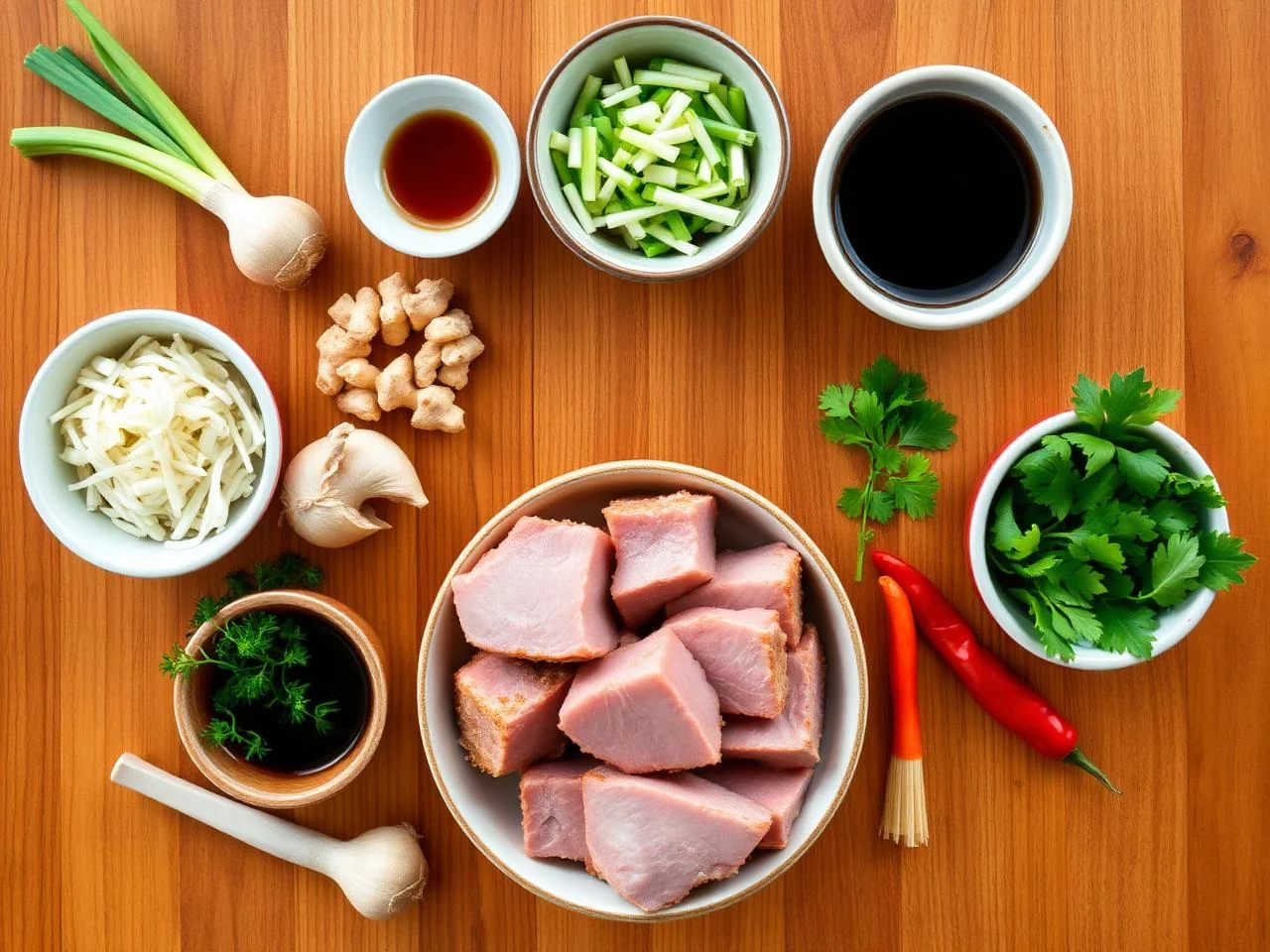 Ingredients for Cantonese Roast Pork