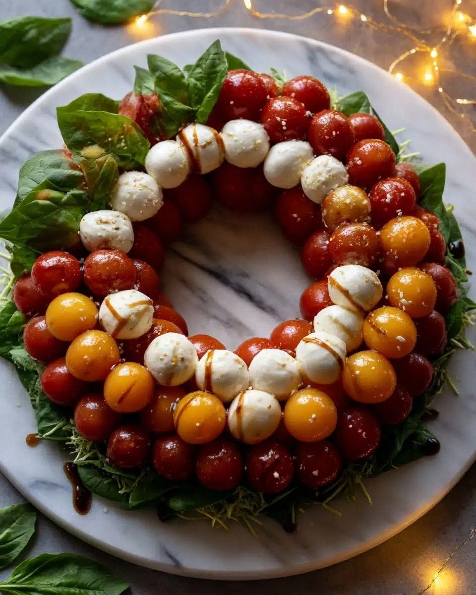 Caprese Christmas Wreath Recip