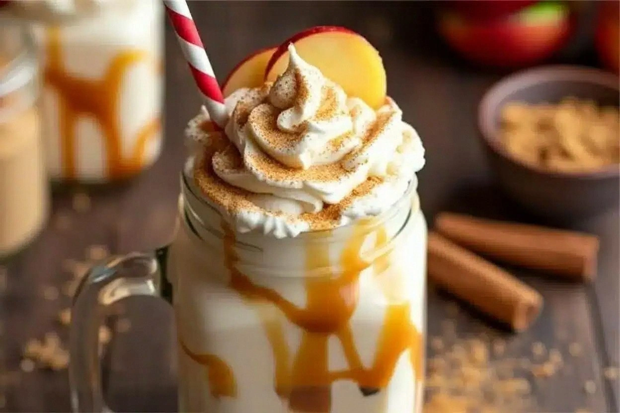 Caramel Apple Pie Milkshake Recipe Easy Fall Favorite