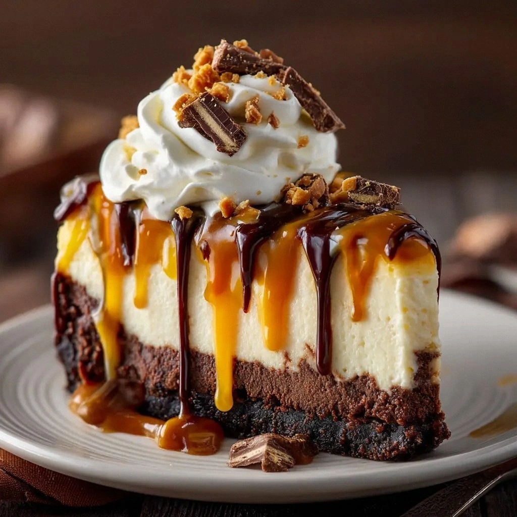 Caramel Brownie Cheesecake: Th