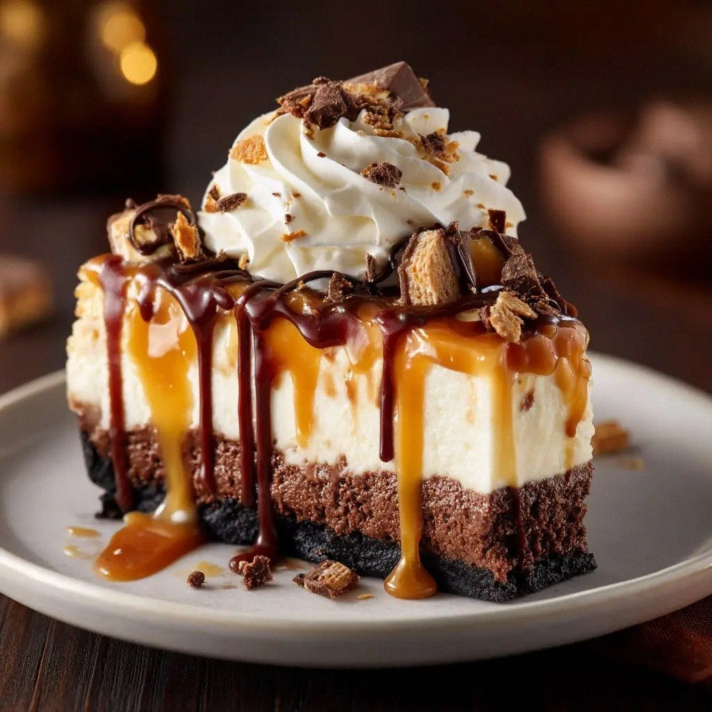 Caramel Brownie Cheesecake: Th