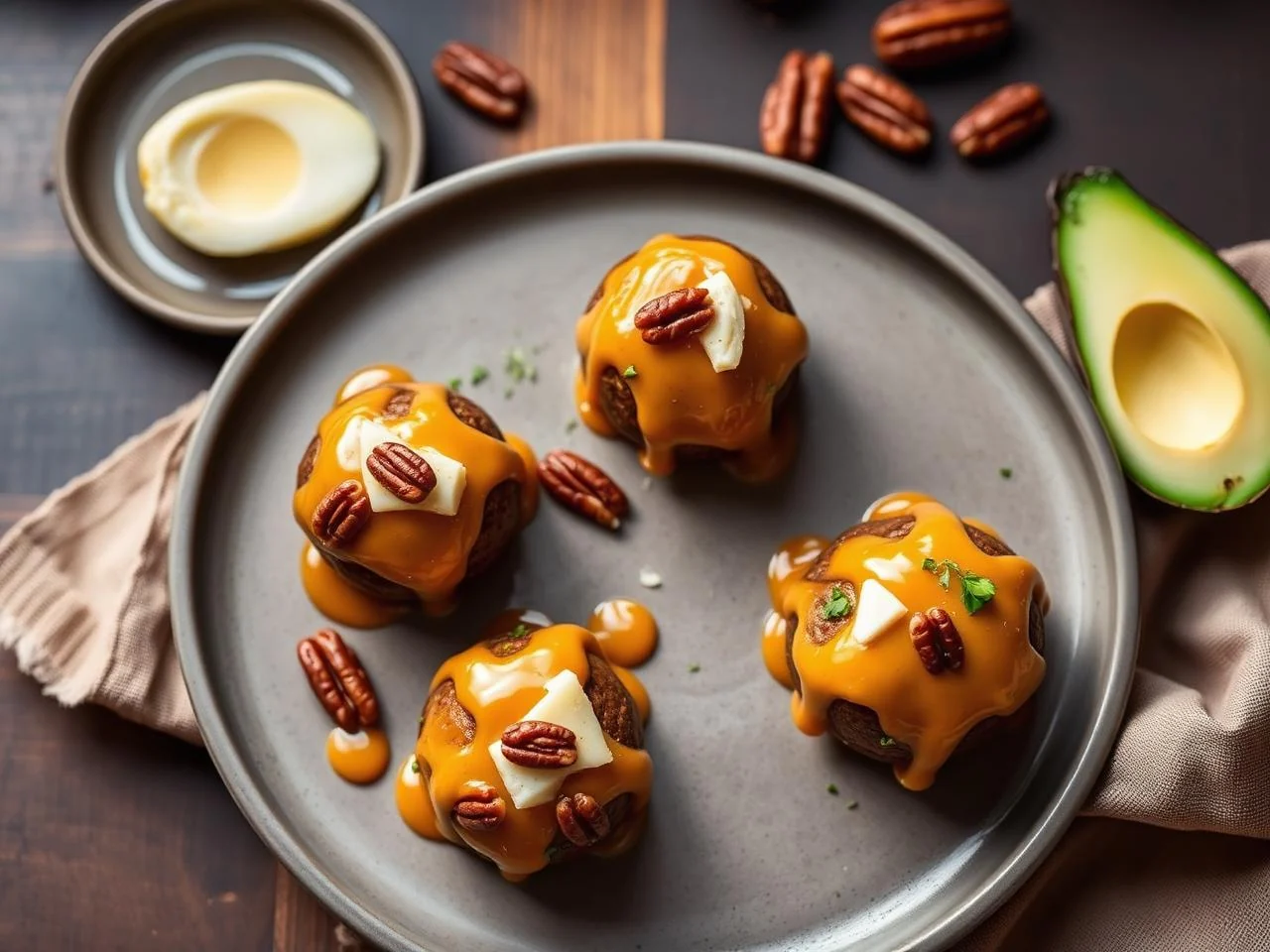 Caramel Pecan Fat Bombs