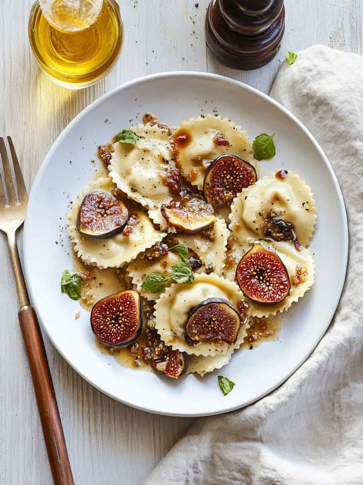 Caramelized Figs and Ravioli: 