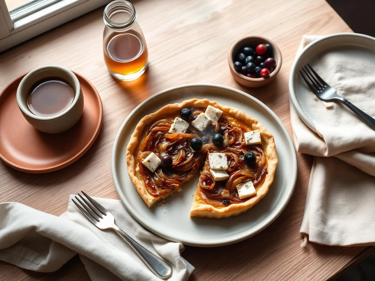 Caramelized Onion And Blue Cheese Tart