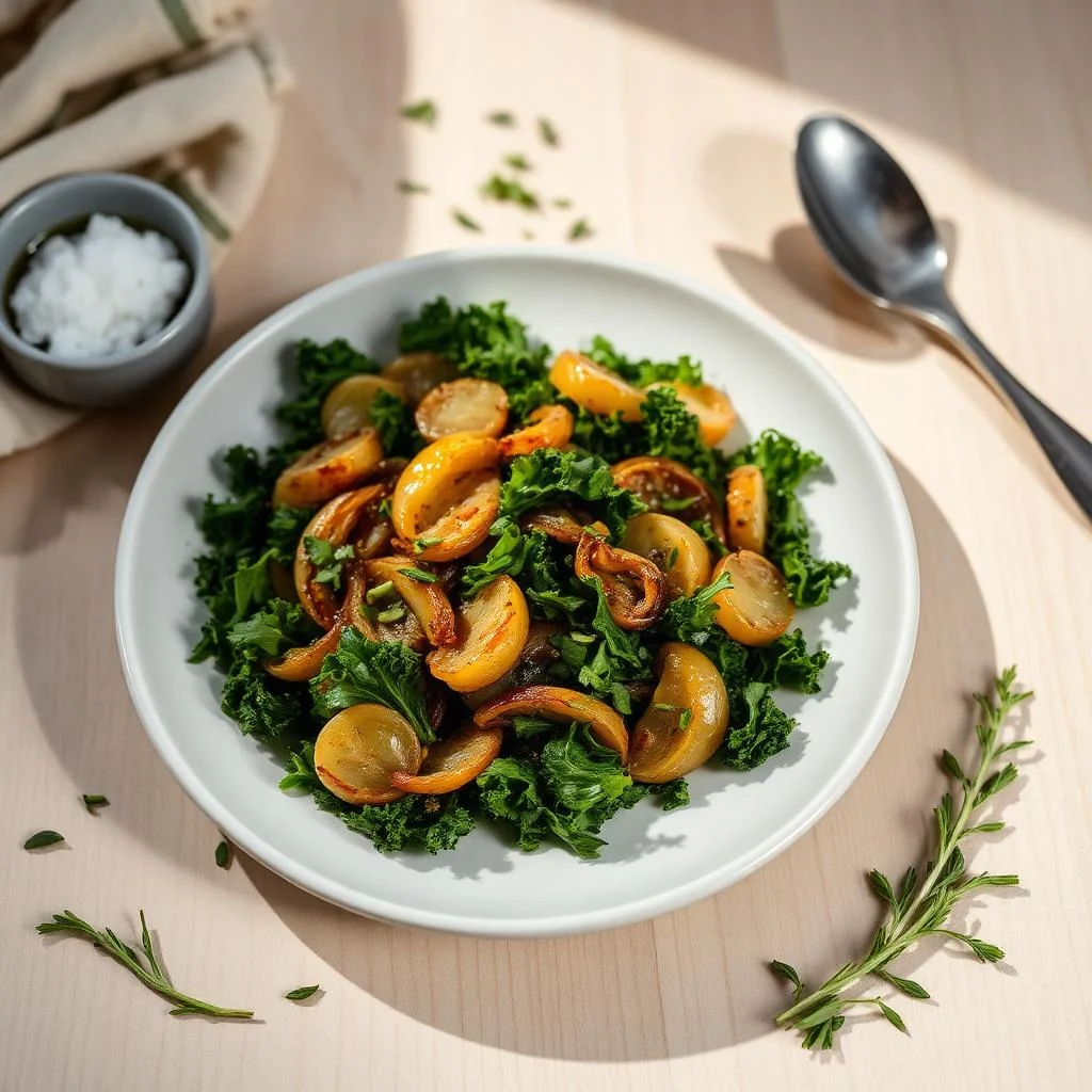 Caramelized Onion And Kale Salad