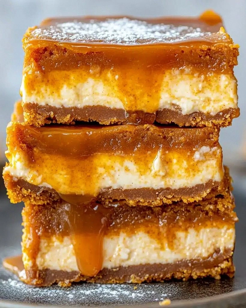 Caramelized Pumpkin Cheesecake Bars Recipe