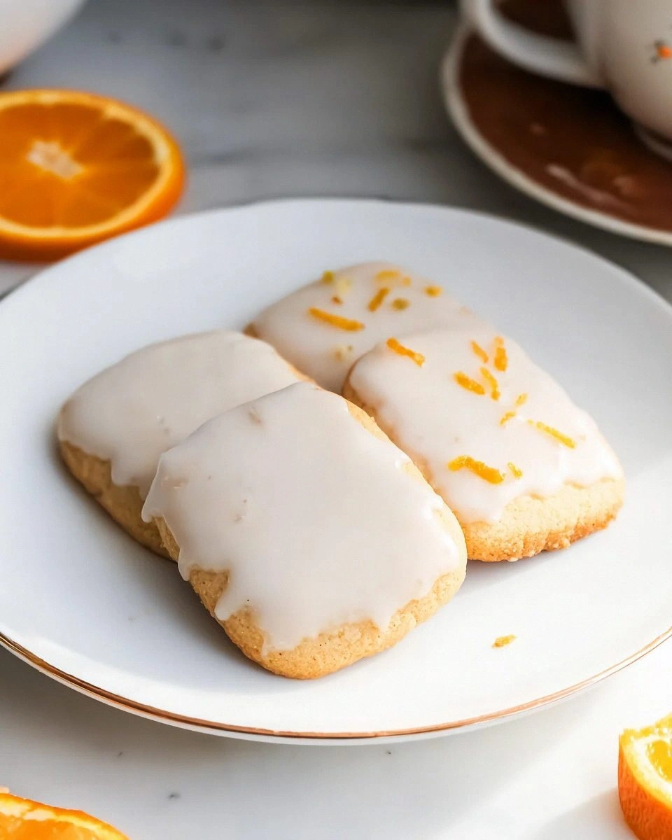 Cardamom Shortbread Cookies with Orange Glaze Recipe