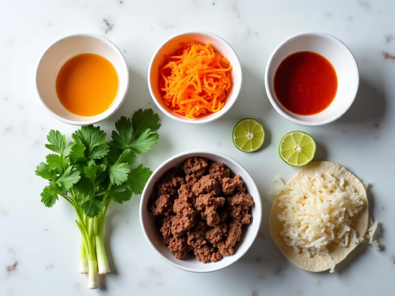 Ingredients for Carne Asada Burrito Bowl