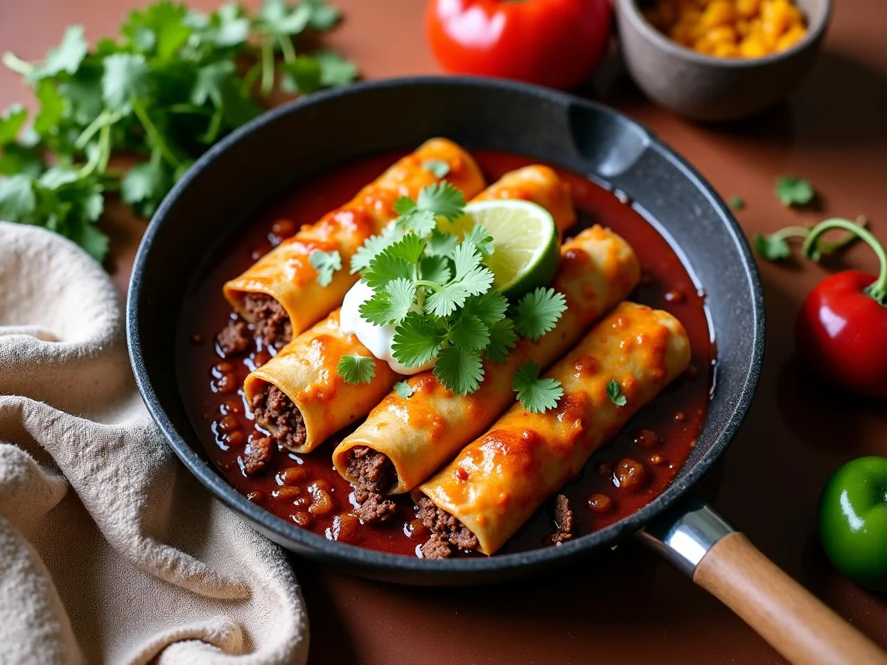 Carne Asada Enchiladas
