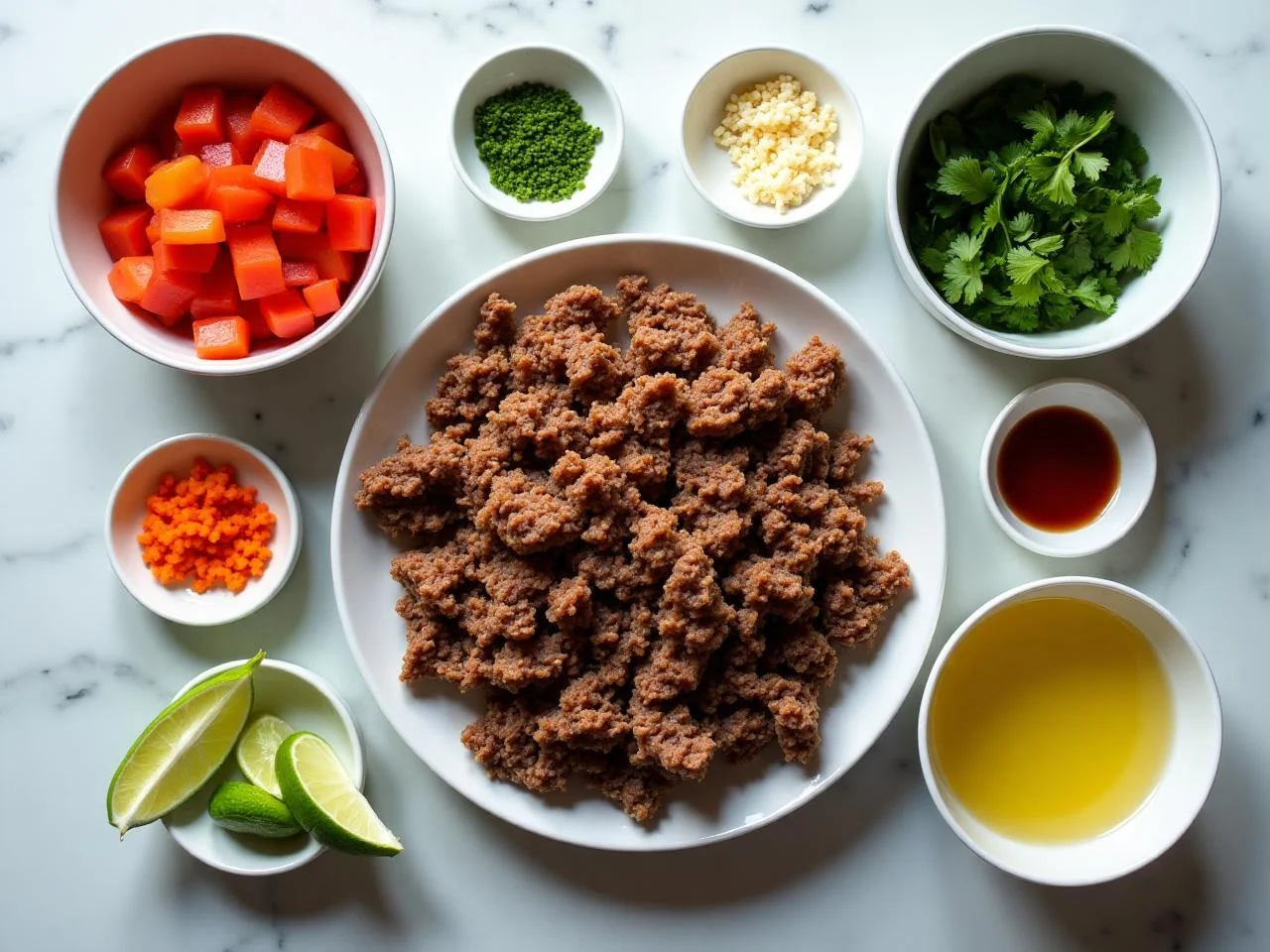 Ingredients for Carne Asada Tacos