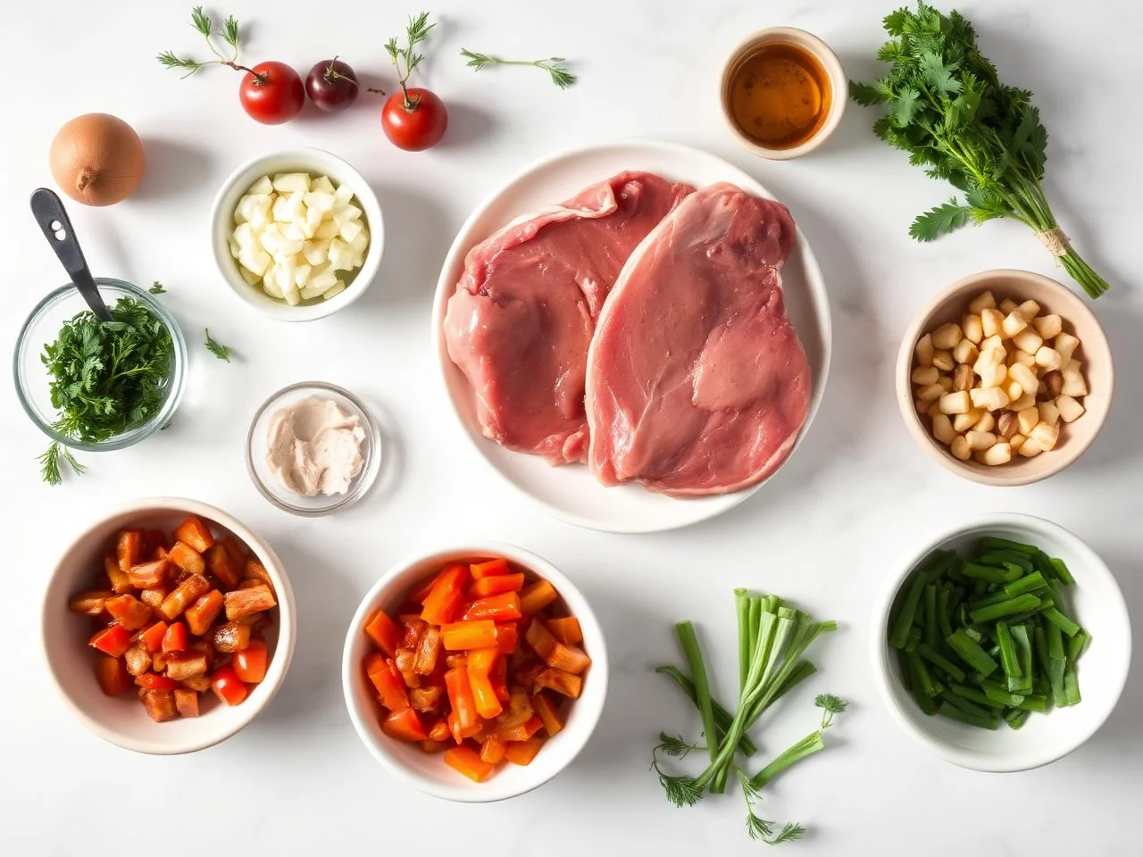 Ingredients for Carolina Style Vinegar Based Pork Chops