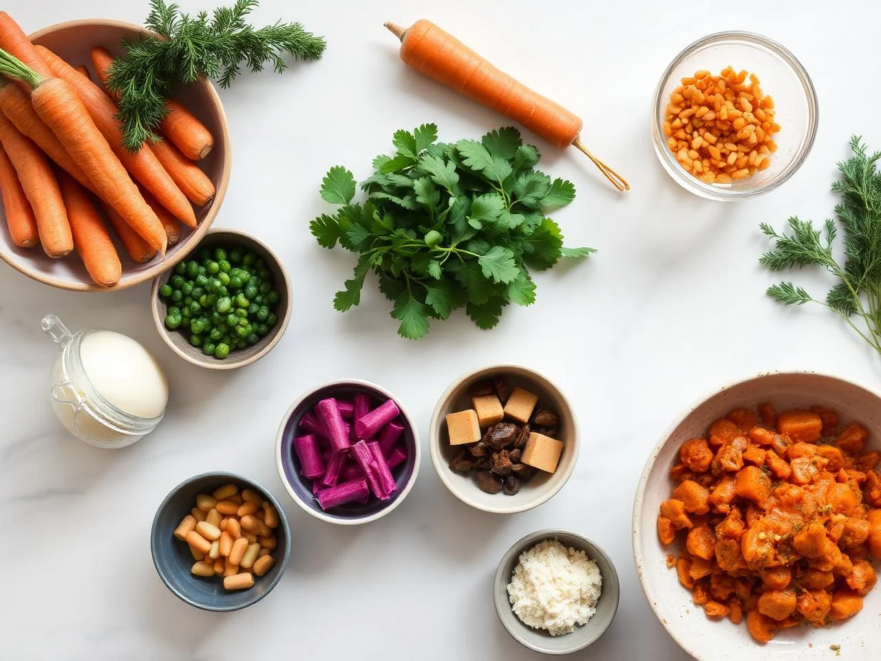 Ingredients for Carrot And Ginger Tart