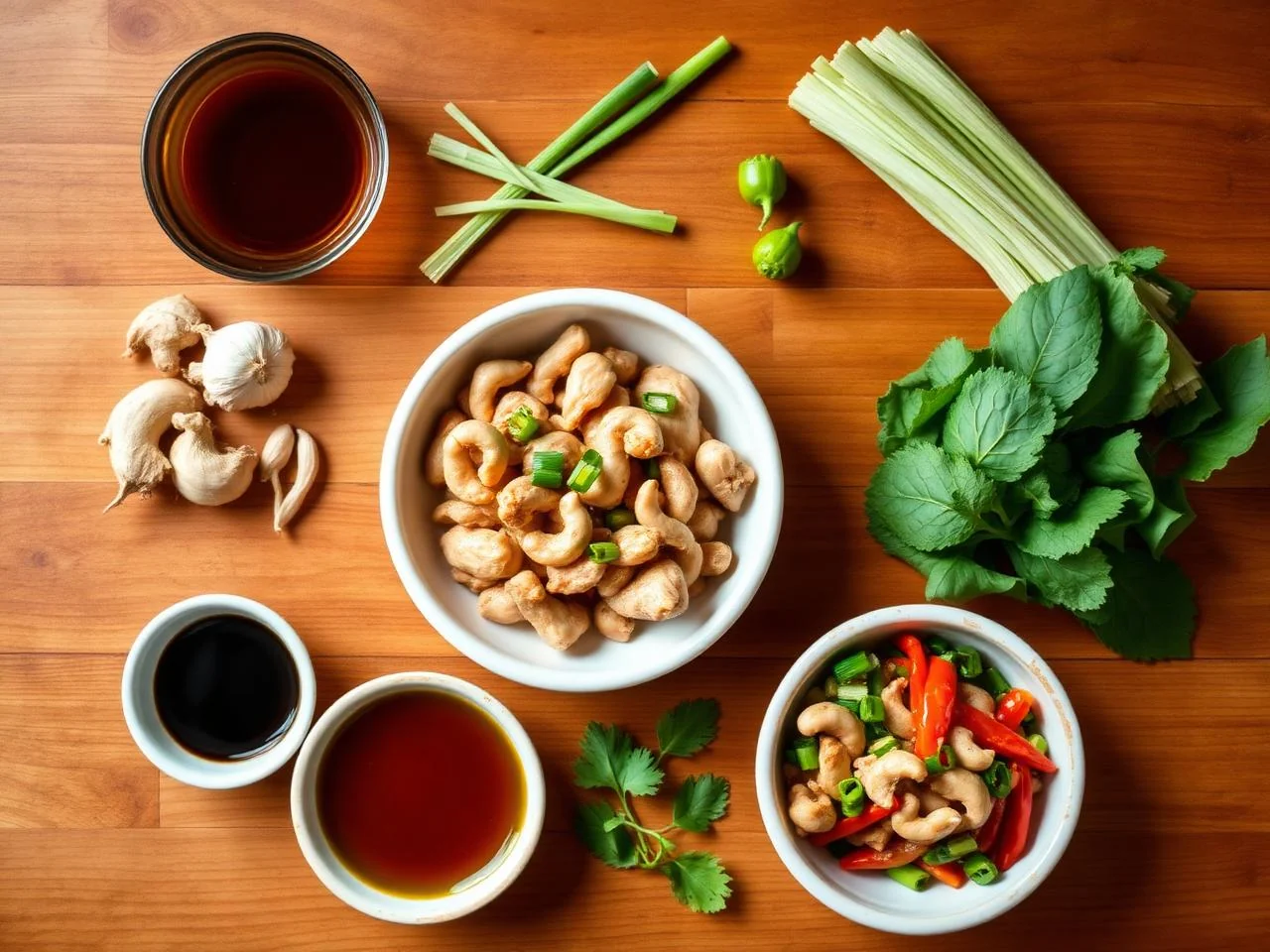 Ingredients for Cashew Chicken Stir Fry
