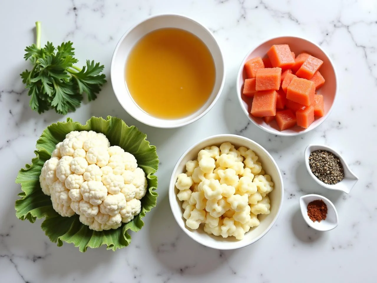 Ingredients for Cauliflower Mash