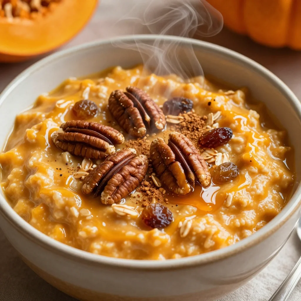 Pumpkin Spice Oatmeal For Winter Mornings