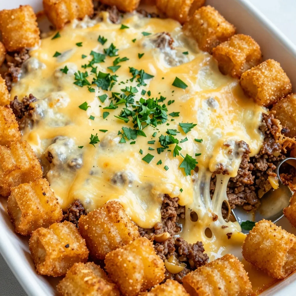 Cheesy Crockpot Tater Tot Casserole for Weeknights