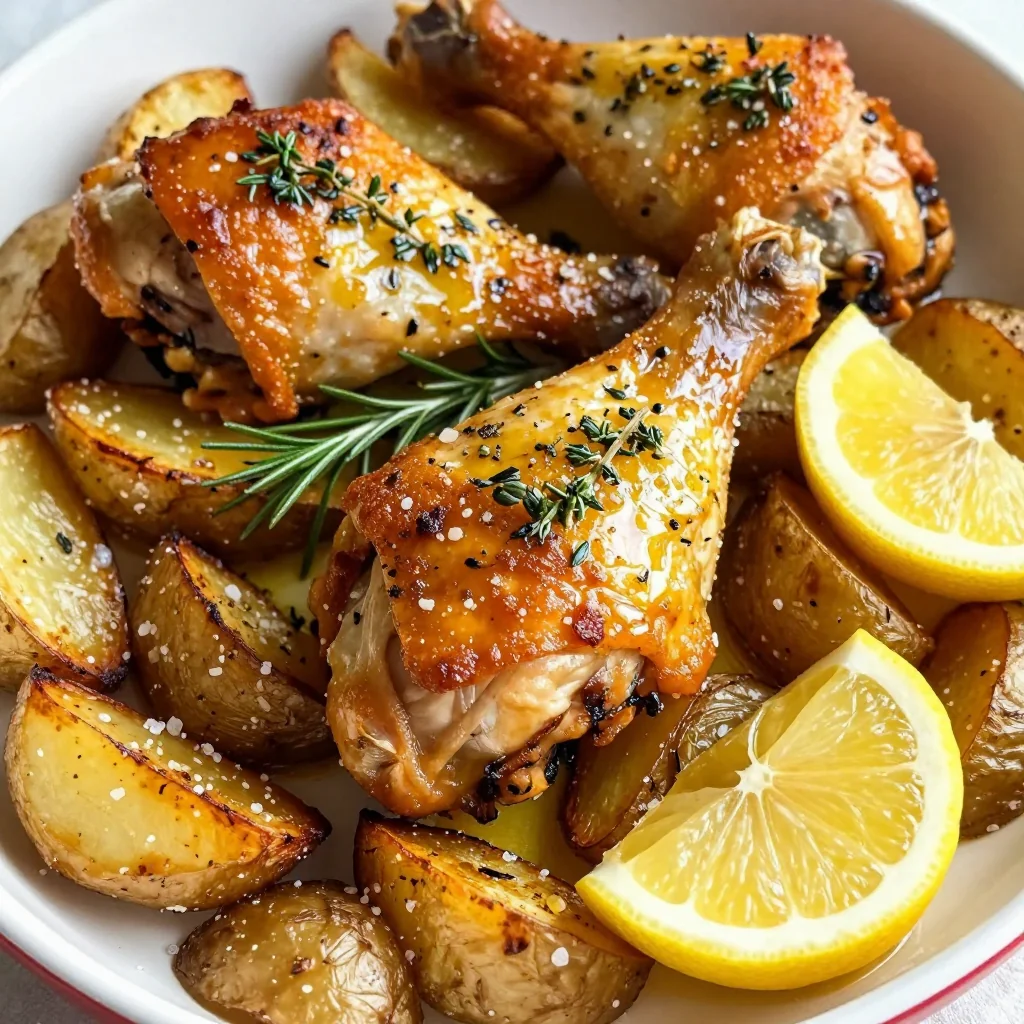 Budget Baked Chicken Legs with Herbs and Lemon