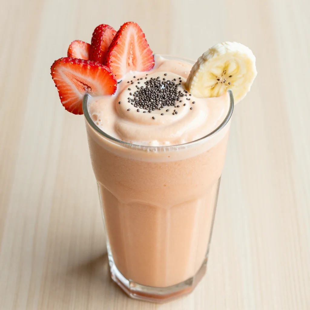 Creamy Strawberry Banana Smoothie with Greek Yogurt