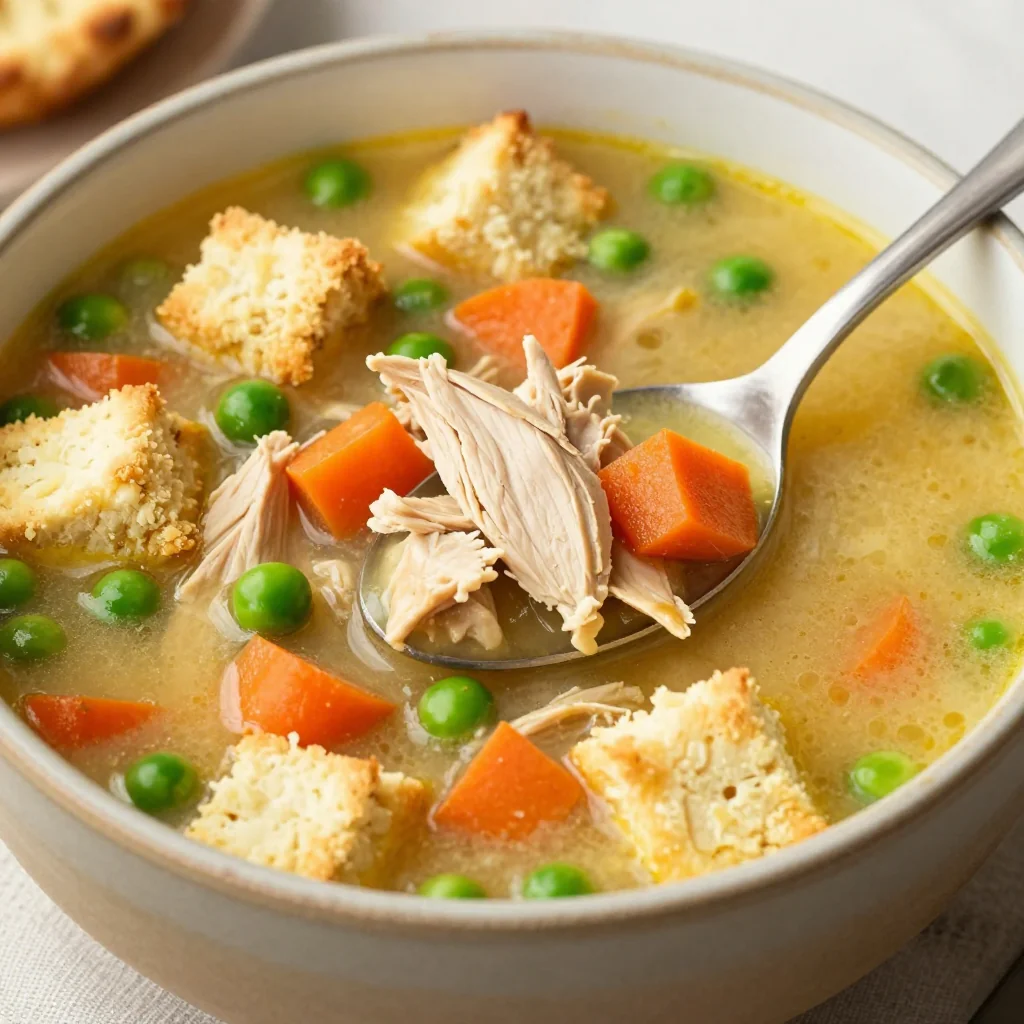 Kid-Friendly Chicken Pot Pie Soup for Easy Eating