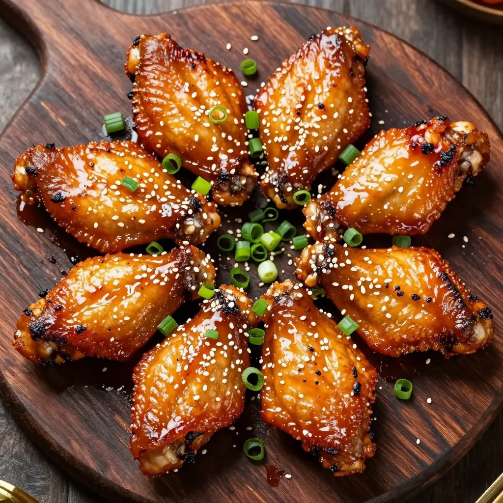 Oven Baked Chicken Wings with Teriyaki Sauce