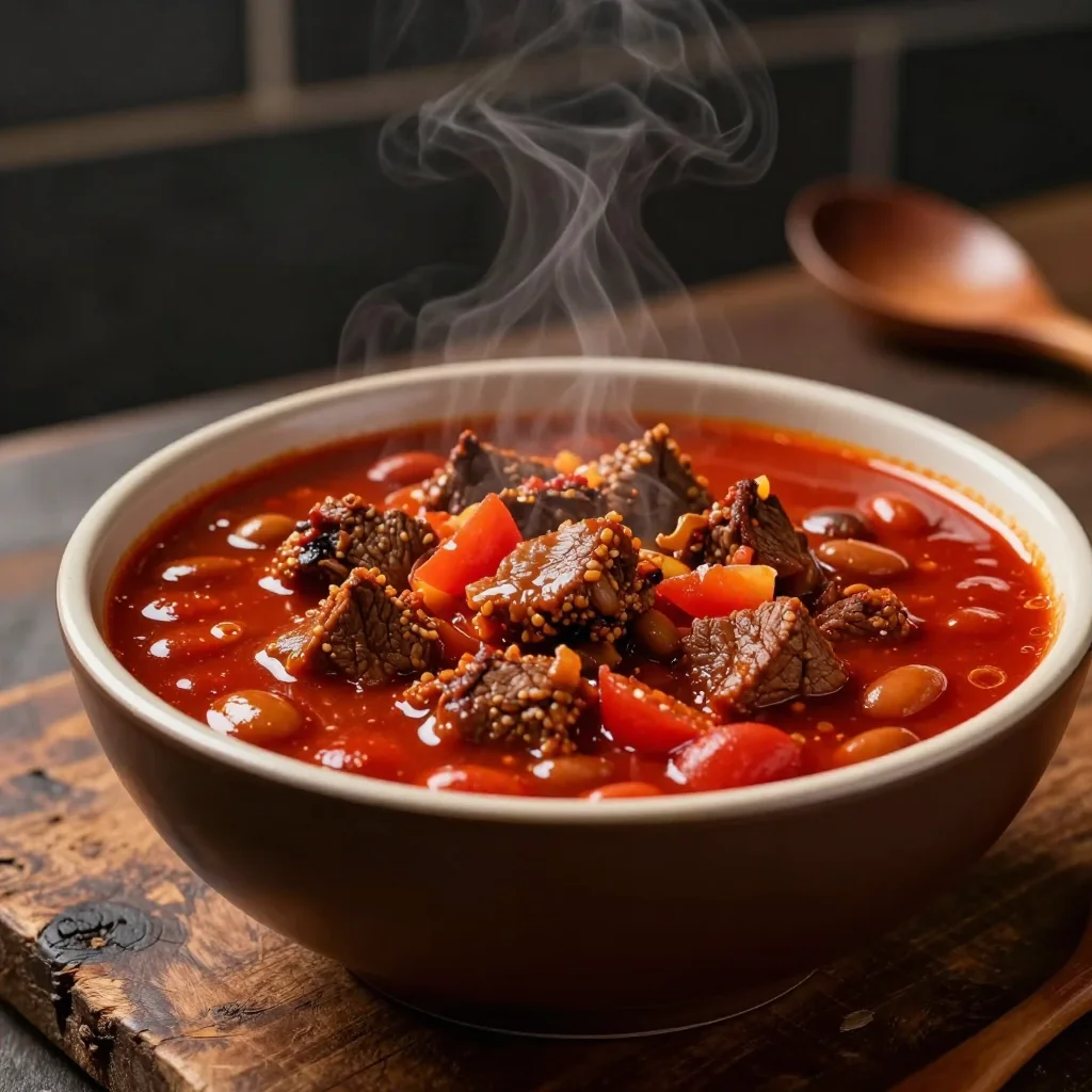 Beef Chili with Beans and Tomatoes