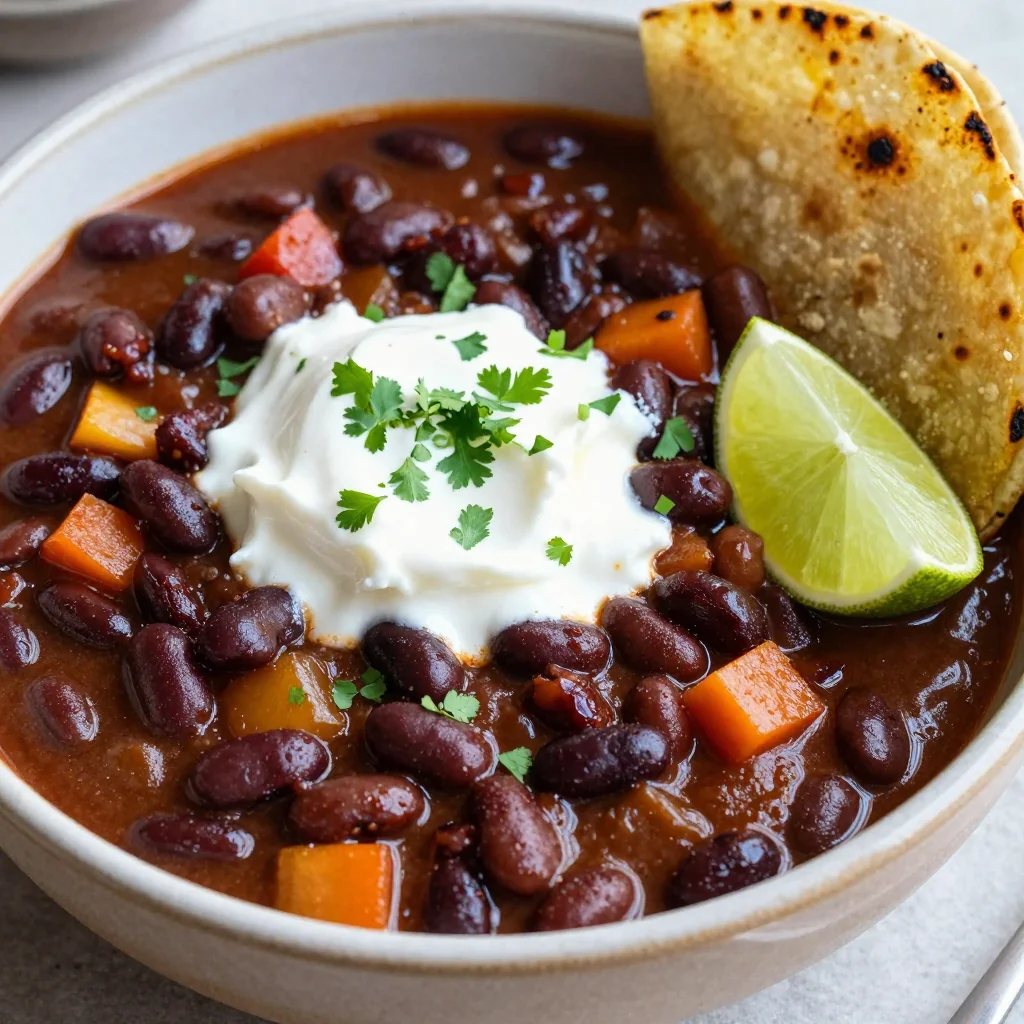 Smoky Black Bean Stew With Chipotle And Lime