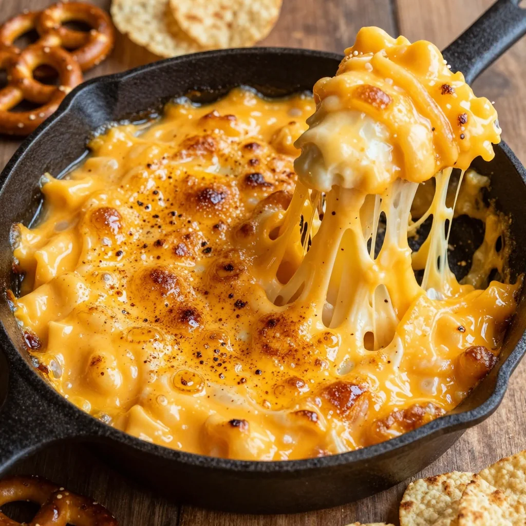 NFL Playoff Beer Cheese Dip Using Only Pantry Ingredients
