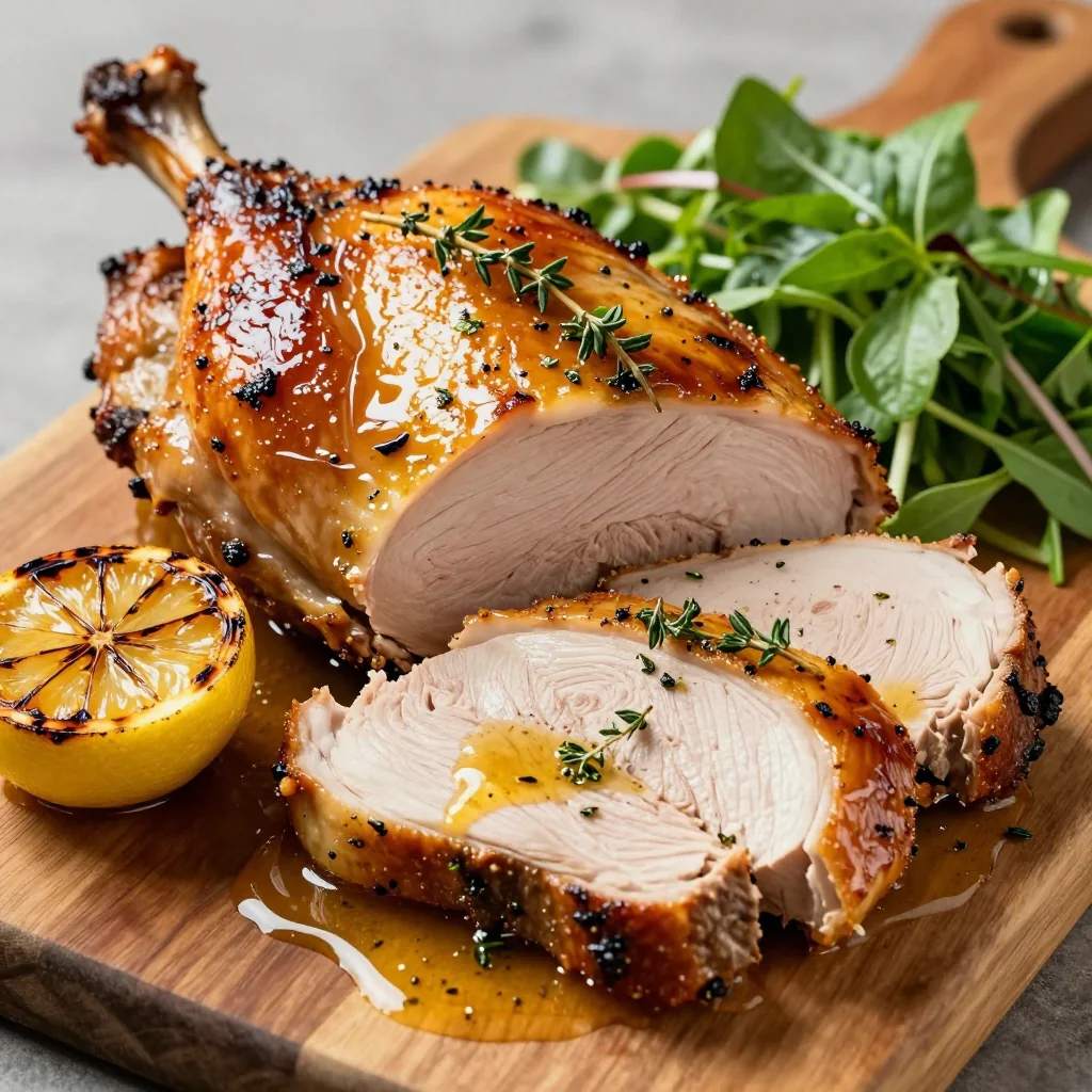 slowroasted turkey breast with citrus and herb butter