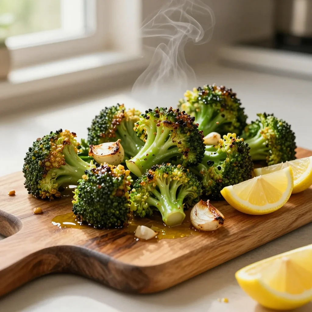Roasted Broccoli with Garlic and Lemon Juice