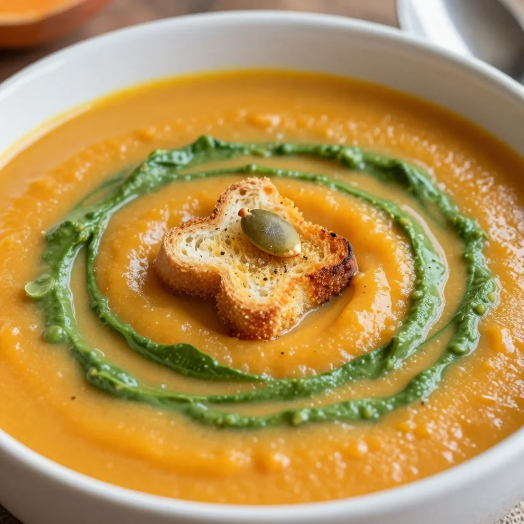 creamy sweet potato and spinach soup for cold january evenings