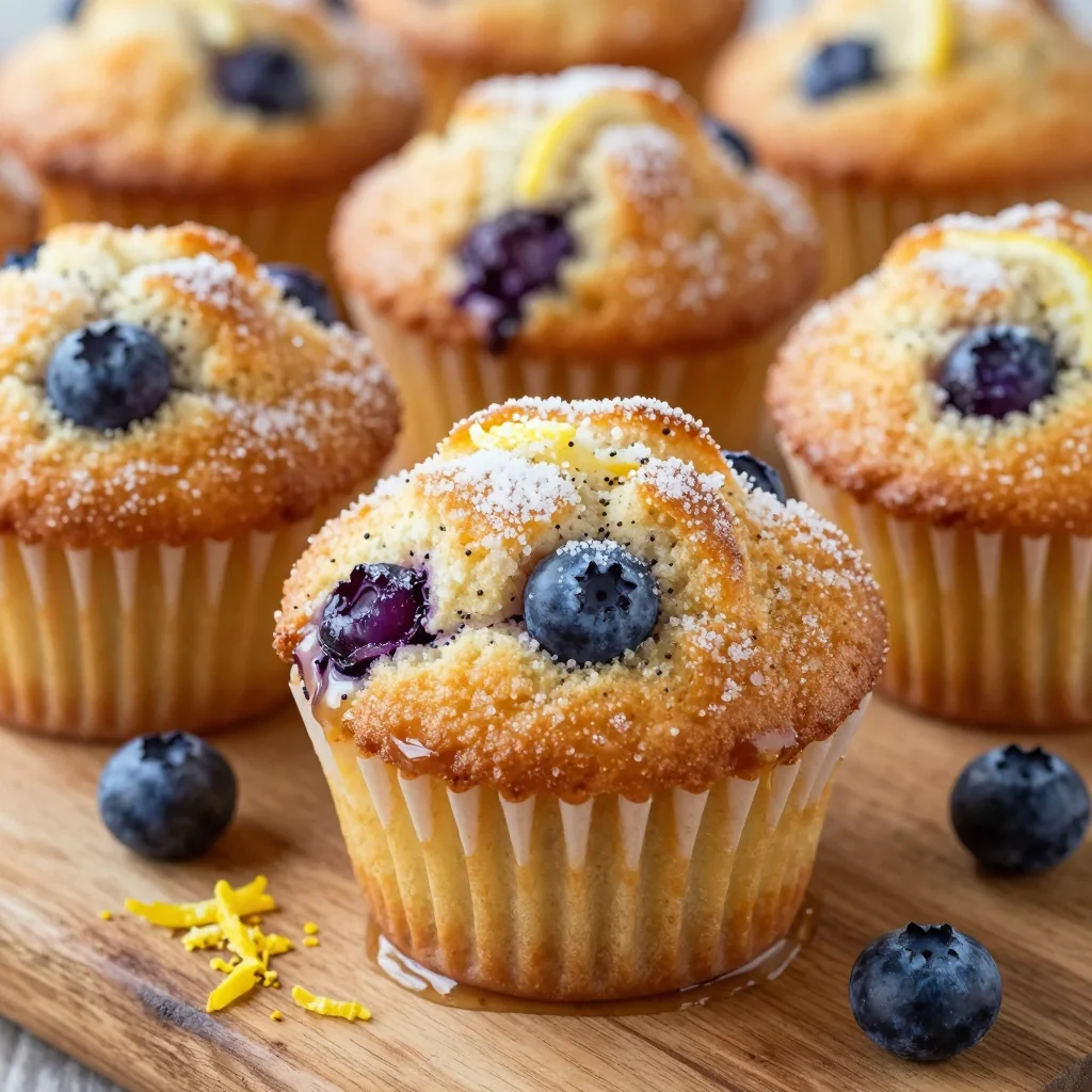 Blueberry Lemon Poppy Seed Muffins for a Zesty Kick