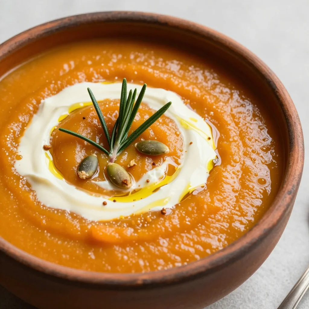 creamy carrot and parsnip soup with rosemary for cozy winter nights