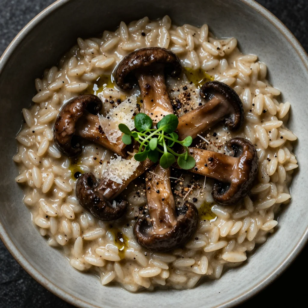 Wild Mushroom Risotto Truffle Oil Celebration