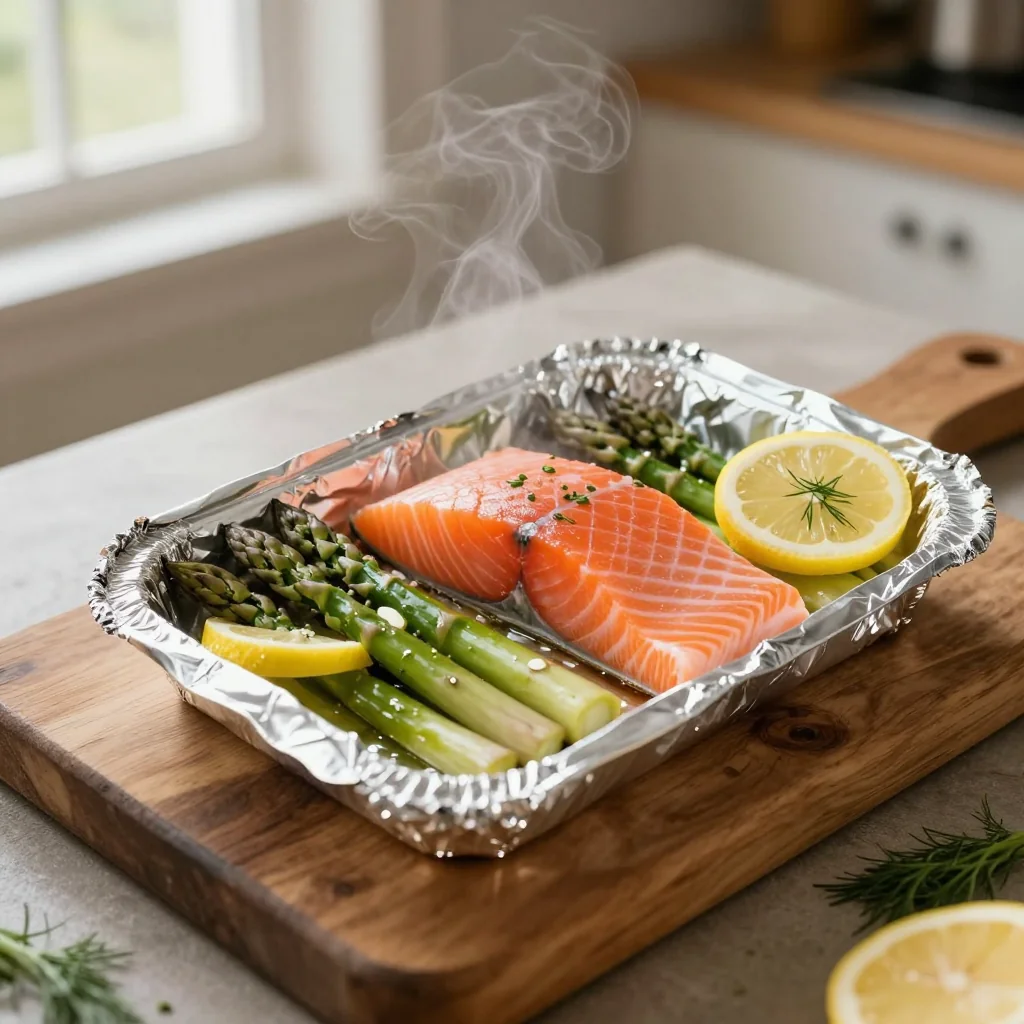 Salmon with Asparagus Foil Packets