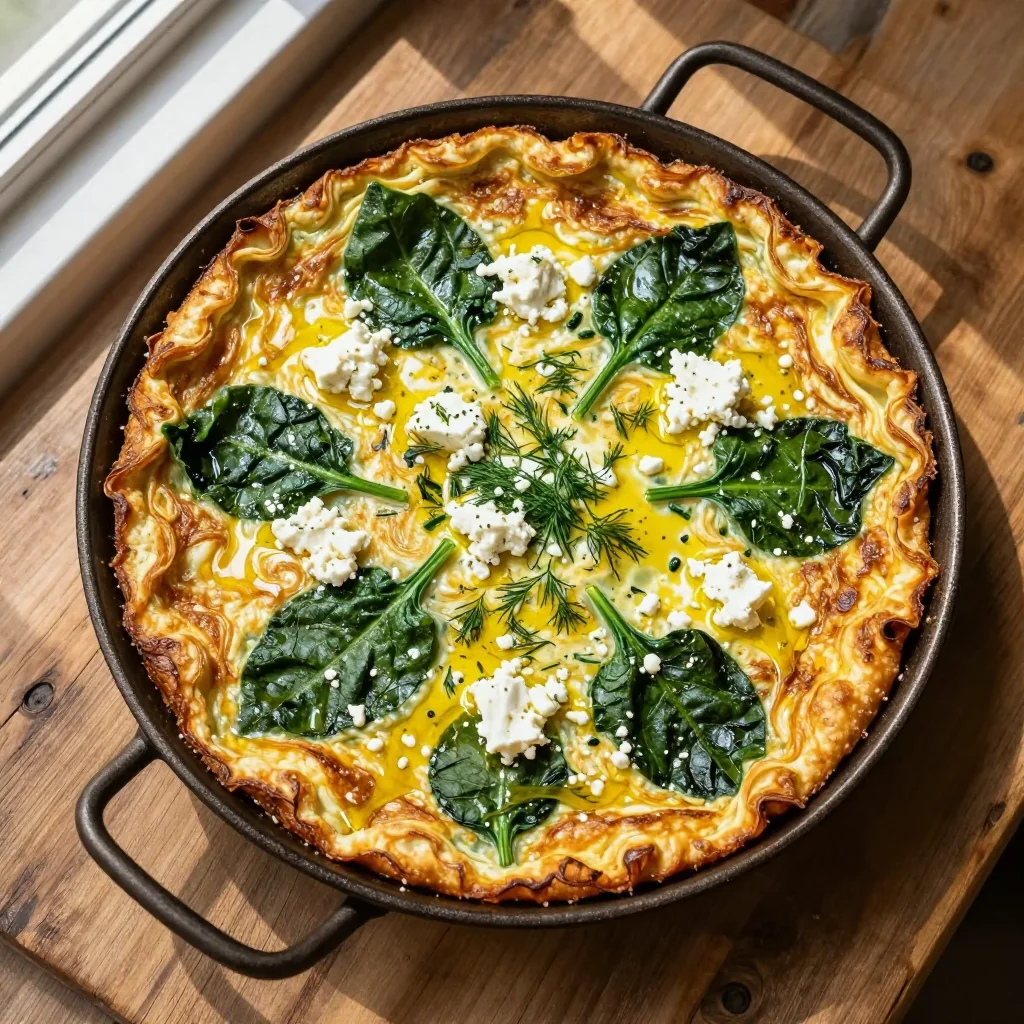 Healthy Spinach and Feta Frittata for Warm Sunday Breakfasts