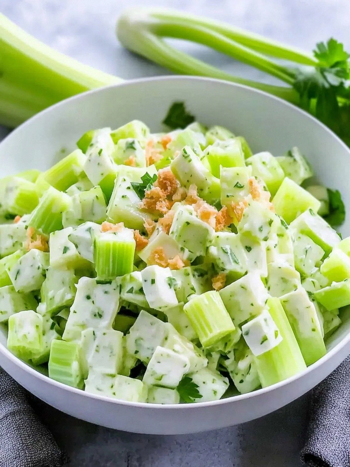 Celery Salad with Creamy Yogur